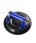 Heavy Duty 10 Inch Vacuum Suction Cup With Metal Handle For Granite Slabs Glass And Tile Manual Pump Lifter Tool, blue rubber base.