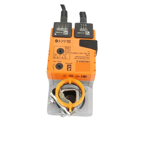Heavy Duty Damper Actuator Built Like A Tank For Hvac Ventilation, featuring robust design and electrical connections.