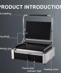 Top Rated Kuybtu Electric Grill 1800W 3600W Panini Maker Stainless Steel Temp Control single double press with heating panel.