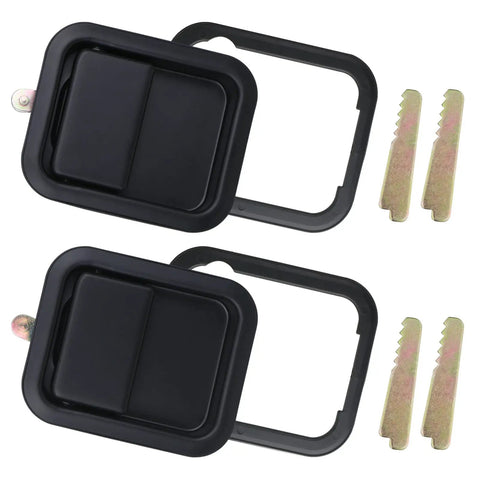 Jeep Wrangler Exterior And Interior Door Handles With Keepers Kit For YJ TJ 1991 2002 Full Doors Replaces 55176382AE 55176383AE
