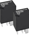 NVFMCS20DC12V1.5aR Pack Of 2 12V DC 25A 5 Pin automotive power relays with dual contacts, black plastic housing