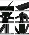Close-up details of Portable Foldable Music Stand For Piano And Violin, showing metal parts, engineering knob, and thickened tray.