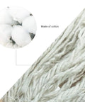 Close-up of natural beige braided cotton rope alongside cotton detail. Braided Cotton Rope Half Inch Natural Beige Soft Utility Cord Fifty Feet For DIY Projects Home And Garden All Purpose Heavy Duty Craft Rope For Camping And Outdoor Use