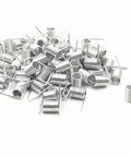 Zinc Plated Straight Torsion Spring 0.8 x 6.0 x 8.0 Mm 50 Pack for DIY projects on white background