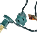 Plug and connector of Cool White LED String Lights For Indoor Outdoor Decor 26.9 Ft Green Wire