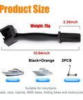 2 Pack Motorcycle Chain Cleaning Brush Set With Double-Ended Bristles For Bike Chains, Black and Orange, Product Size