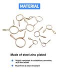 DIY Friendly 290 Piece Hose Clamp Set For Fuel Lines Water Pipes And Air Tubing Including 9 Sizes From 5mm To 13mm with zinc finish.