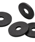 Non Conductive EPDM Rubber Fender Washers 1/4 Inch ID by 1-1/2 Inch OD, 1/16 Inch Thick, set of four washers