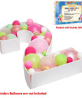 Mosaic Balloon Frame Number 2 Pre Cut Large Foam Board Sign packed with balloons and gift box for birthday decor.