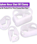 4-size 40 Piece Plastic Tube Clamps Kit with shut off hose clamps made from durable POM plastic for regulating liquids.