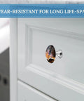 Open Book And Light Kitchen Cabinet Knob Euro Style Vintage Multi Color Drawer Pulls installed on white kitchen cabinet