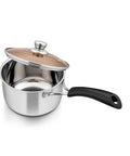 1 Qt Stainless Steel Saucepan With Lid For Gas And Electric Stoves Camping And Travel Healthier Cooking No Cap Rust Free 18 10 Nonreactive Pot