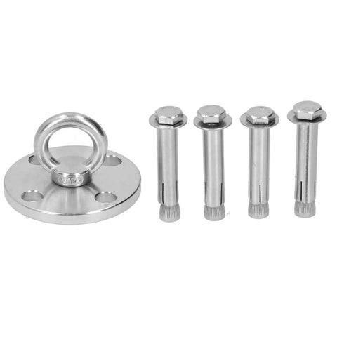 304 Stainless Steel Ceiling Mount Hook For Hammocks And Swings, Beefy 500Kg Load Capacity, Anti Rust Hanging Hardware For Aerial Yoga, Yoga Hammock And Outdoor Swing Mount DG-08 with 4 anchors