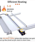 Heavy Duty Acrylic Bender Heater With Smart Angle Bracket Setup And Rapid Water Cooling Loop Manual Hot Plastic Pvc Bending Machine For Sign Shops And No Hassle Workshop Builds 1250Mm with quick heat up feature.