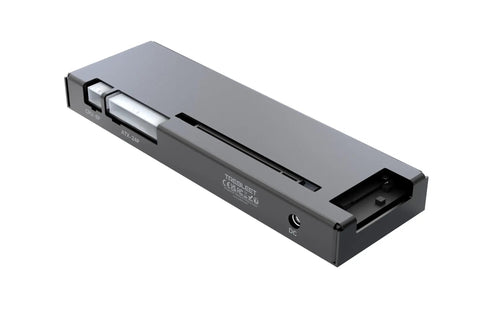 Next Level 80Gbps eGPU Enclosure For Thunderbolt 5 And USB4 Systems, external GPU dock with ports for power and connection.