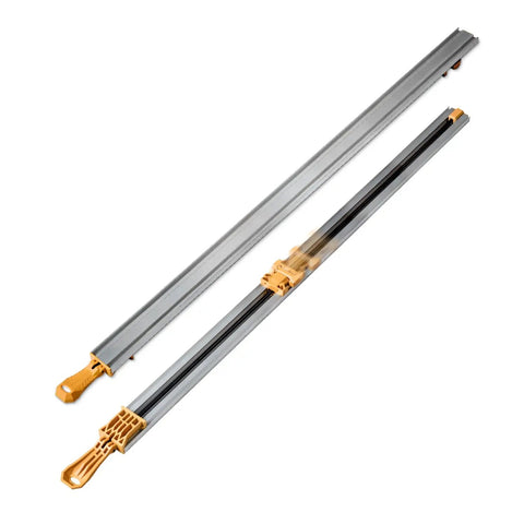Dead On Accurate 36 Inch Straight Edge Guide Clamp For Circular Saw Router And Jigsaw, showing adjustable aluminum track with handles.
