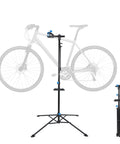 Adjustable 42.5 To 74 Inch Bike Repair Stand Portable Foldable Bicycle Workshop Rack For Home And Shop Supports Up To 66 Lbs