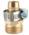 Skimsklo Heavy Duty 3/4 Inch Garden Hose Repair Kit Fixes Crushed Ends And Leakproof Male Female Water Connector Set For Outdoor Lawn Care Yard Work brass hose connector with clamp