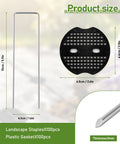200 Piece Garden Staples Kit Including 100 6 Inch U Shaped Landscape Staples And 100 Fixing Gaskets product size details