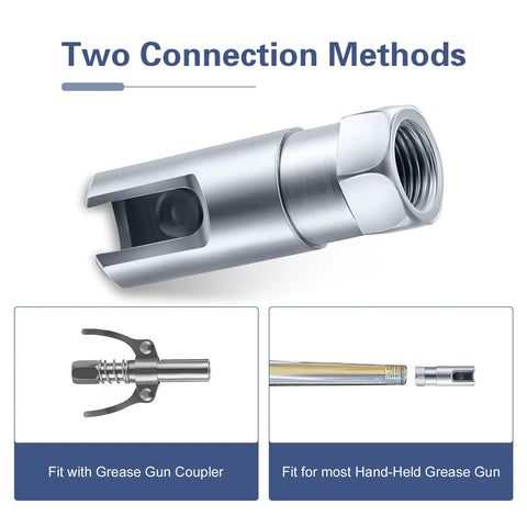 Push On Right Angle 90 Degree Grease Coupler For Auto Truck And Industrial Use With One Eighth Inch NPT Threads Slotted Gun