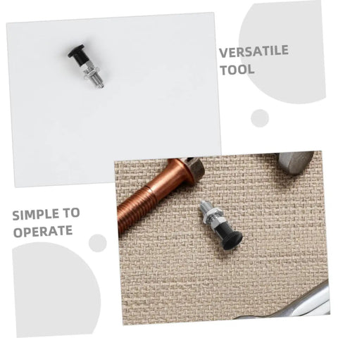 Build Tough Stainless Steel Spring Plunger With Fine Thread Reset Action And Rock Solid Self Locking Grip For Heavy Duty Industrial Assembly and Daily Machine Shop Jobs on fabric background.
