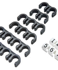 Ultra Powr 8.5mm Spark Plug Wire Set wire markers and separators detail for HEI Distributors with black wires and boots