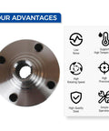 Front Wheel Hub And Bearing Assembly 518510 For Ford Focus 2000 To 2011 4 lug pattern next to feature icons