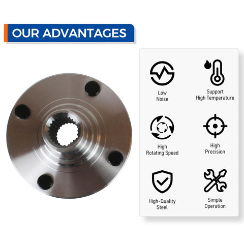 Front Wheel Hub And Bearing Assembly 518510 For Ford Focus 2000 To 2011 4 lug pattern next to feature icons