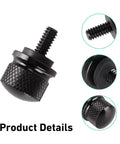 Knurled Aluminum Rear Seat Bolt Kit With Screws And Nuts For Harley Davidson Touring Sportster Softail Dyna 1996 Through 2024 Black Finish