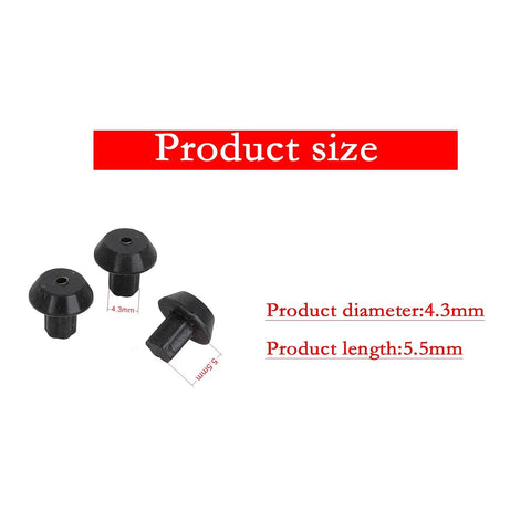 16 Pack Rubber Feet For Burner Grates Fit GE And Kenmore Ranges 3/16 Inch Hole Replacement Bumper Pads WB2K101 with size displayed