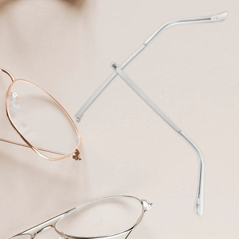 Metal Eyeglass Arms Replacement Pair For Eyewear And Sunglasses With Slip Design For Quick Repairs And Extra Comfort