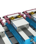 Low Profile Double Side Cnc Milling Vise Stop With Rotating Arm For 6 Inch Jaws Hardened Steel Workholder displayed on milling setup.