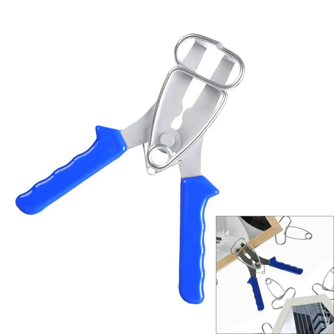 Must-Have Miter Spring Clamp Pliers With Stainless Corner Clips For Picture Frames And Woodworking. Ergonomic Grip Holds Joints Tight While Glue Sets. High Strength Tempered Steel Makes It A Total Game Changer For DIY Pros. blue handle pliers with stainless corner clips for picture frames