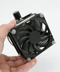 DIY Plasma Ring Kit Light Up Ring With 360 Degree Halo Plasma Discharge in hand showcasing compact black square fan design