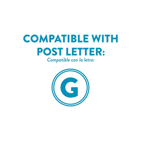 Image showing compatibility of Heavy Duty Decorative Steel Post Mounted Mail Box For Outside with post letter G.
