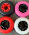 Inline Skate Replacement Wheels Set For 68 72 76 80mm Durometer 92A Outdoor Indoor Asphalt Formula Pink 24mm Wide