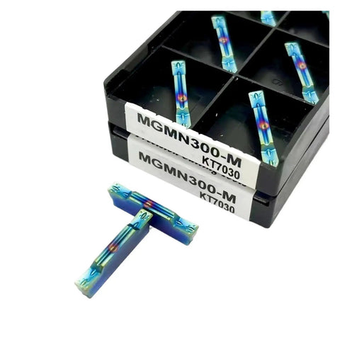 Beast Mode Carbide Turning Inserts For Hard Steel Machining External Turning And Grooving MGMN300 MT7030 Ready Long Tool Life Fast Cutting Low Friction Wear And Heat Resistant Multi Layer Coated Blade For Lathe Tools, MGMN300-M KT7030 inserts in case