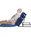 Super Comfy Electric Bed Backrest Lift For Elderly Seniors With 330 Lb Weight Capacity, man reclining comfortably with adjustable angle