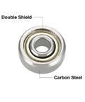 623ZZ Double-Shield Deep Groove Ball Bearings 3mm x 10mm x 4mm (623-2Z) Carbon Steel ABEC-1 close-up showing double shield and material