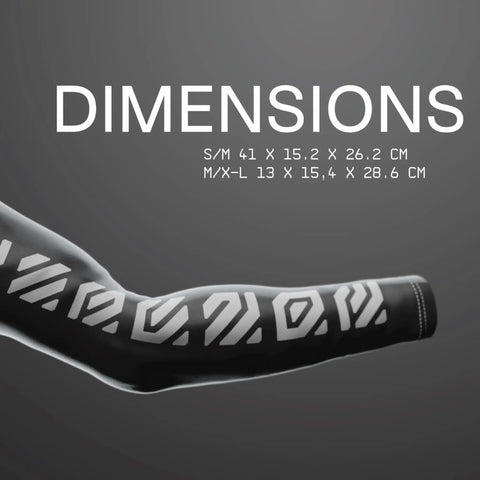 Epic Gaming Arm Sleeves With Compression Fit And Seamless Build For The Daily Grind Keeps You Cool On The Reg Reduces Friction So You Can Clutch Every Match White Small Medium dimensions shown on a seamless arm sleeve.