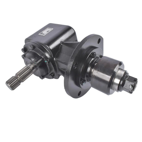 Direct Replacement Gearbox For 2510 Model Side Gearbox With One Point Three Eight Inch Input Shaft And Twenty One Spline Two Inch Tapered Output Shaft 1.47 To 1 Speed Up Ratio Built To Drop In OEM Numbers 401 0171 03 250322 007714005 88306 showing tapered output shaft