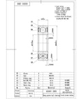 Technical drawing of 6203-2RS Sealed Ball Bearing Set, Lubricated Chrome Steel, Rubber Seal, dimensions 17x40x12mm for RC Cars and Machinery