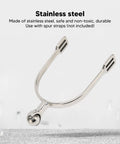 Stainless Steel Horse Spurs With Smooth Roller Ball For Boots Western Cowboy Equestrian Gear English Spur For Training Dressage Ranch Riding Recreation 2 Pack