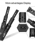 Full Extension Drawer Slides And Short Drawer Slides Guide Rail Hardware Set For Cupboard And Home Kitchen Steel 12cm