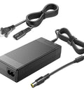 65W AC Adapter Charger For Explorer 160 240 290 And Honda HLS Portable Power Stations Replacement Power Supply Cord For Outdoor Solar Generator Use Fast Beefy Charge On The Go, black power supply with cables