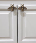 Set Of 10 Vintage Gold Bee Shaped Cabinet Knobs Made From Zinc Alloy Hardware For Cabinets And Dressers Retro Bronze Finish