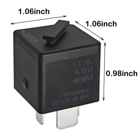Pack Of 2 12V DC 4 Pin Automotive Power Relay V23136 J6 X48 All Purpose Replacement For BMW E90 E91 E92 E93 CAS Module