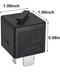 12 Volt DC 4 Pin Automotive Power Relay For E90 E91 E92 E93 CAS Module Plug And Play Replacement Multi Use Relay 61366901469 High Quality Durable Auto Electrical Component, 1.06 inch black relay