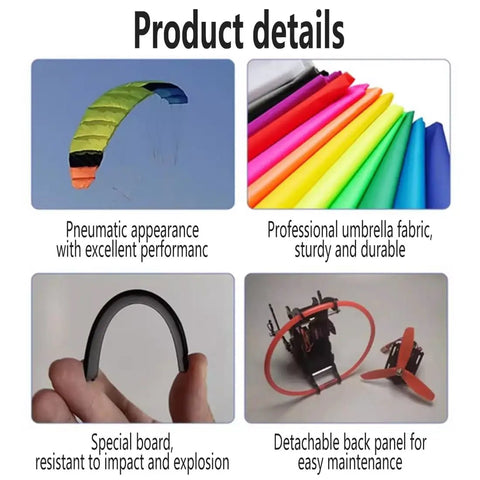 Ultra Lightweight 2.4G RC Paraglider Stunt Toy Ready To Fly RTF Version for High Altitude Tricks, Beginner Friendly, component details