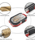 Top Rated 6-Piece Titanium Step Drill Bit Set For Metal Wood And Plastic Serrated Cone Bits To Cut Clean Holes Without Burrs Plus Storage Case Included, titanium HSS bit case